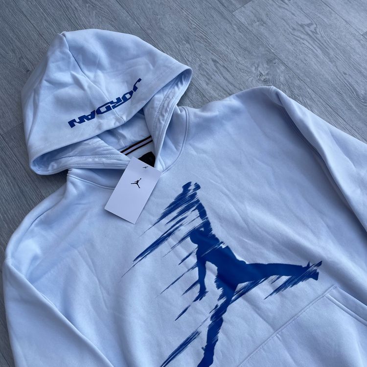 Nike Air Jordan MVP Fleece Tracksuit Hoodie Joggers Sweatpants Set Baby Blue 3