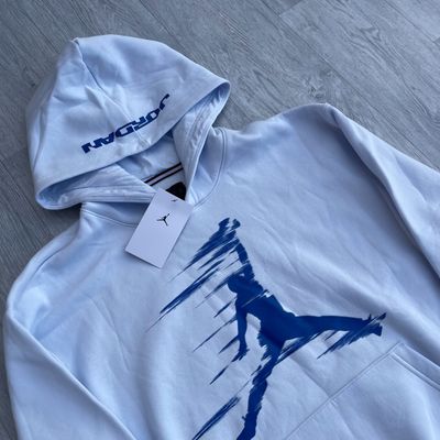 Nike Air Jordan MVP Fleece Tracksuit Hoodie Joggers Sweatpants Set Baby Blue 3