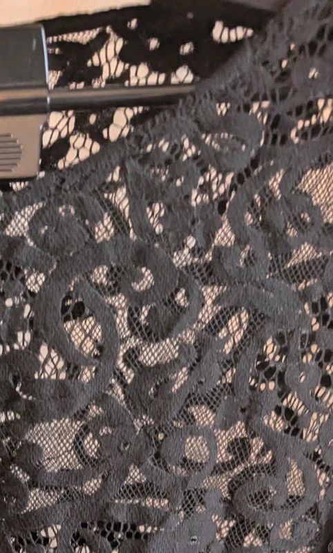 Monsoon Black Floral Lace Shift Dress Sheer Tunic Overlay Goth Whimsigoth Top image 10
