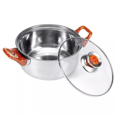 NEW 12pcs Stainless Steel Cookware Saucepan, Casserole & Fry Pan Set With Glass Lid UK 8