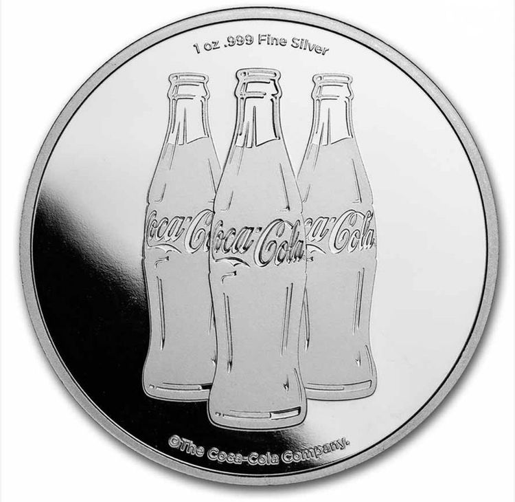 Silver Coin With Coca-Cola Design obraz 2