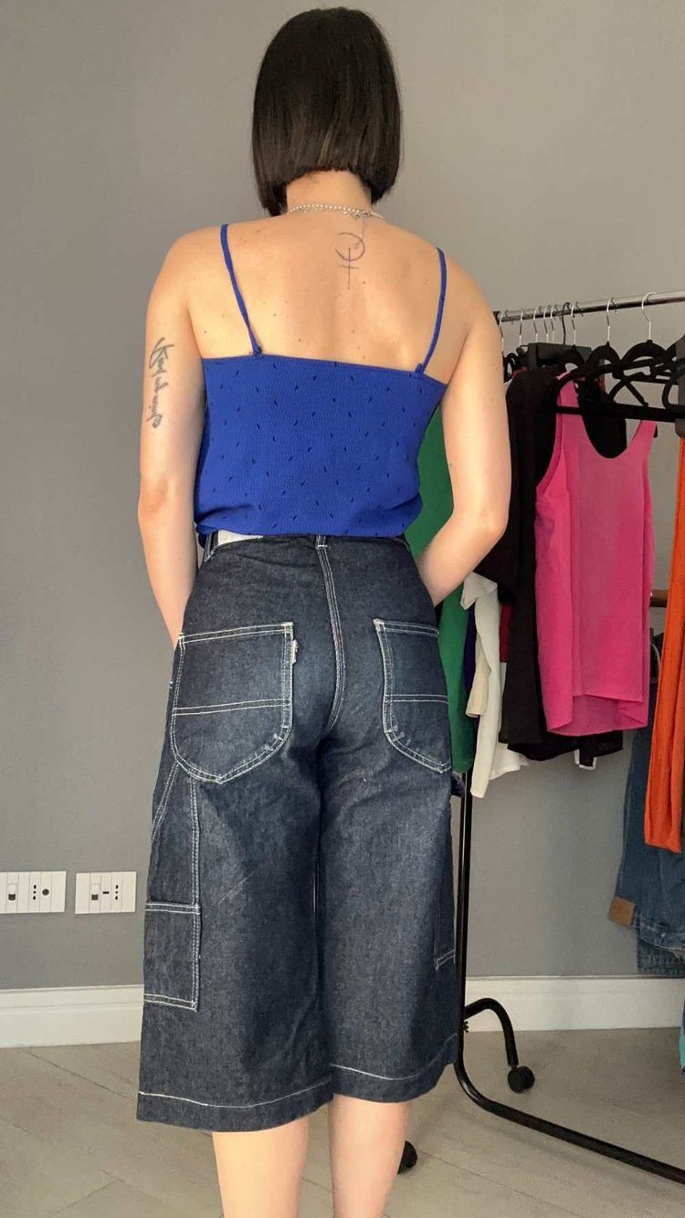 Top blu in seta 5