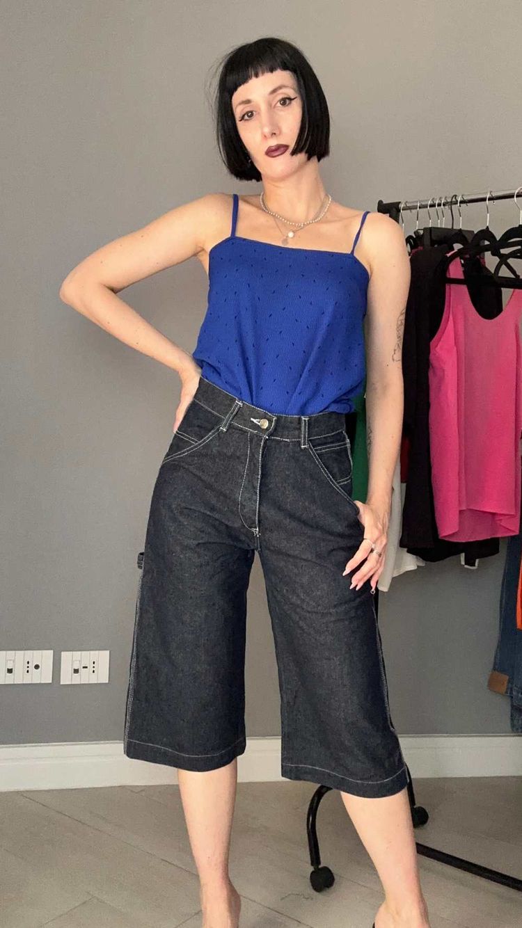 Top blu in seta 4