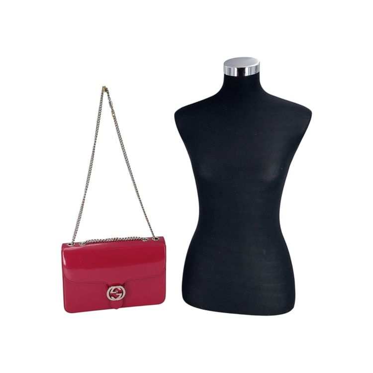 Gucci Leather Shoulder Bag Interlocking imagen 5