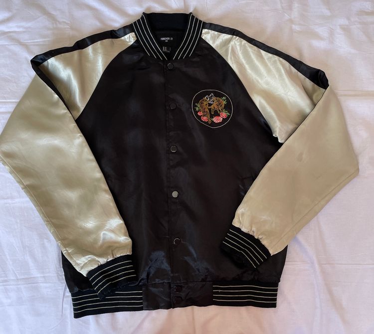 Forever 21 Satin Bomber Jacket