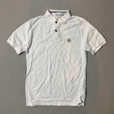 Stone Island White Polo Shirt - Medium