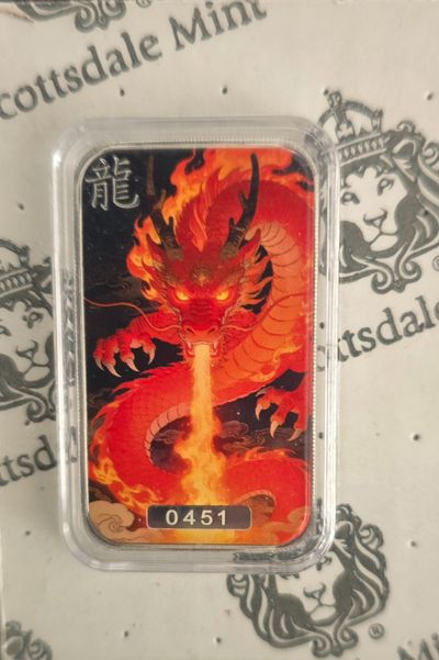 2026 1 oz Colorized 999 Silver "Lièyàn Blazing Fire" Bar