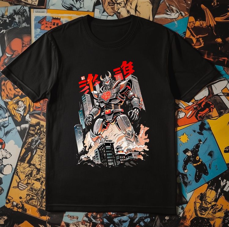 Kaiju Robot Anime T-shirt image 1