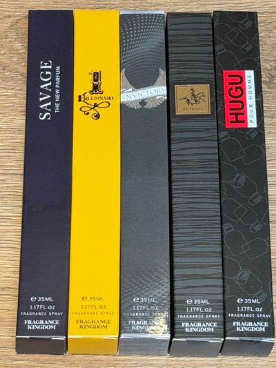 Savage Fragrance Spray, Billionaire Fragrance CoSpray, Invictus Fragrance Spray, Advance Fragrance Spray, Hugu Pour Homme Fragrance Spray