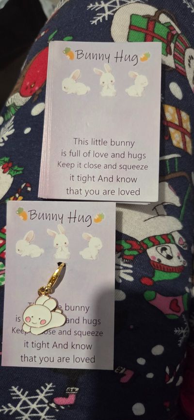 Bunny-Themed Keychain Charms