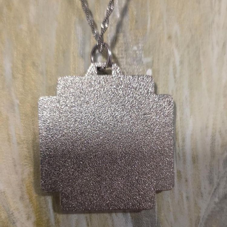 Religious Pendant Necklace With Red Cross Background image 6
