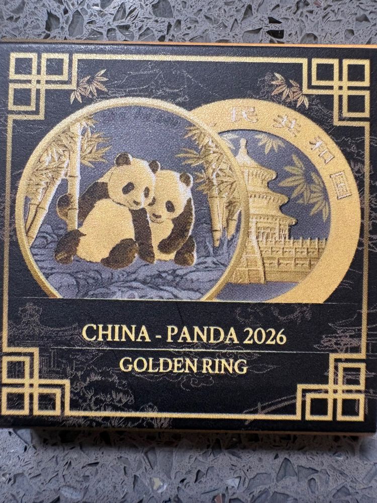 Very rare .999 silver 30g China Panda 2026 Golden Ring Coin