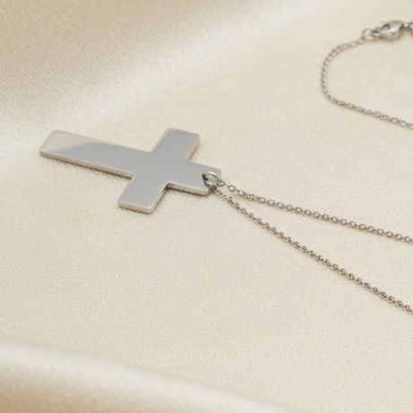Collana DOUBLE CROSS MAXI | Doppia Croce asimmetrica – Eldra Milano image 5