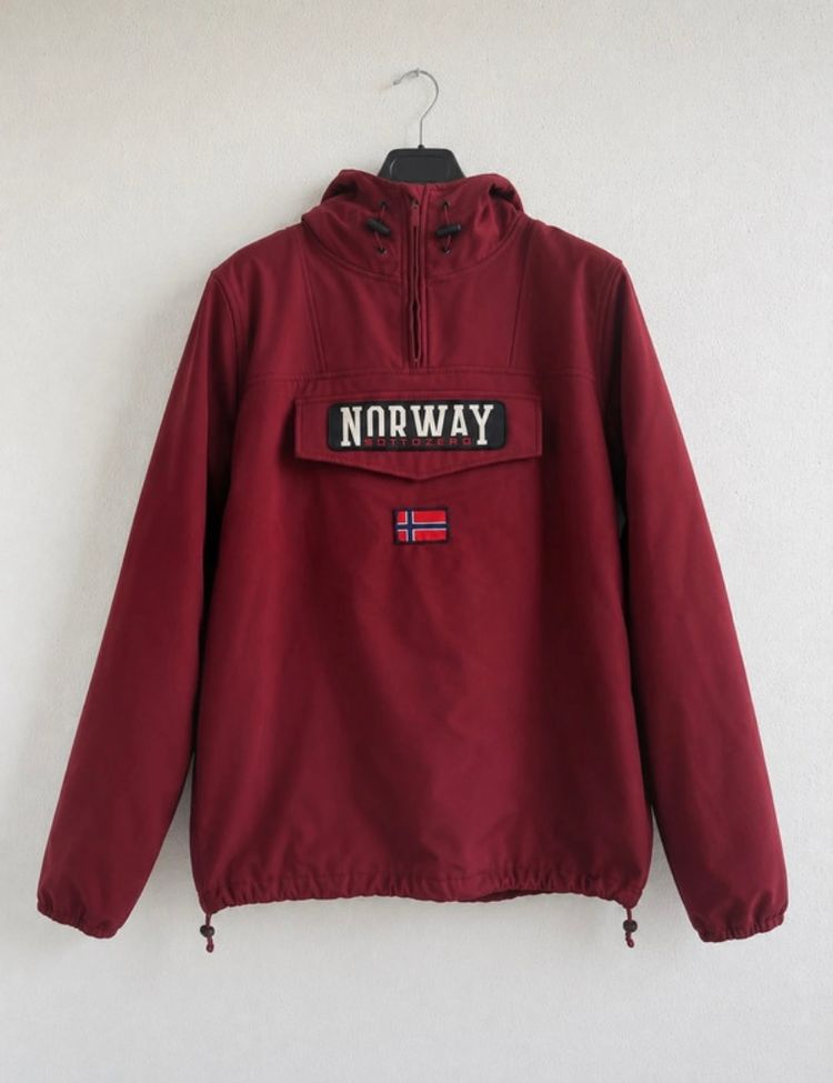 Norway Nautical School Red Hooded Jacket M