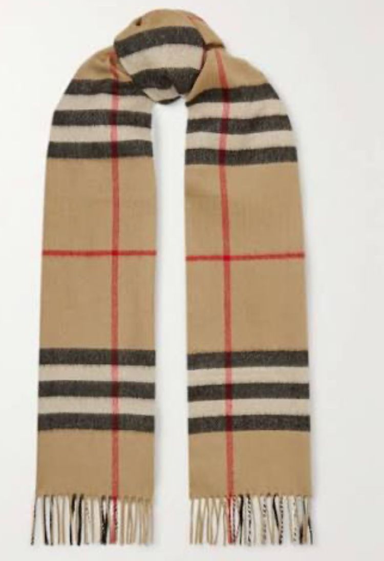 Beige Checkered Scarfe BURBERRY