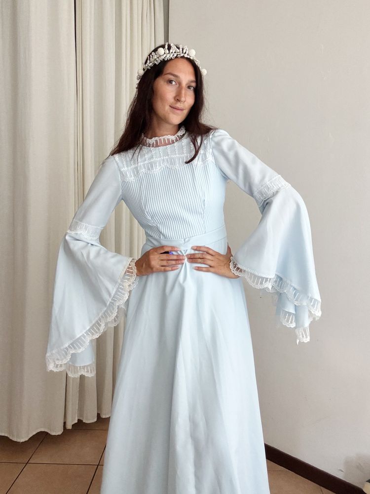 Immagine di Abito da cerimonia azzurro XS 4