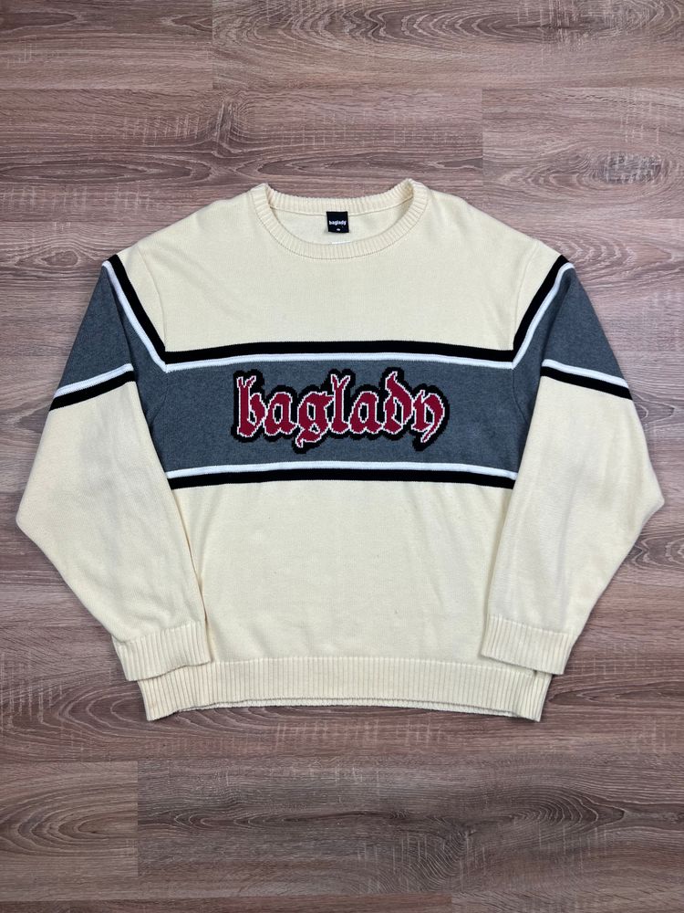 Baglady Hardcore Cream Knit Sweater (L) image 1