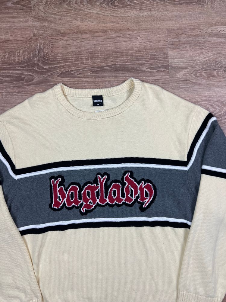Baglady Hardcore Cream Knit Sweater (L) image 2