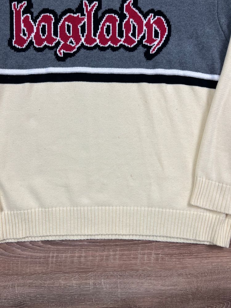 Baglady Hardcore Cream Knit Sweater (L) image 3