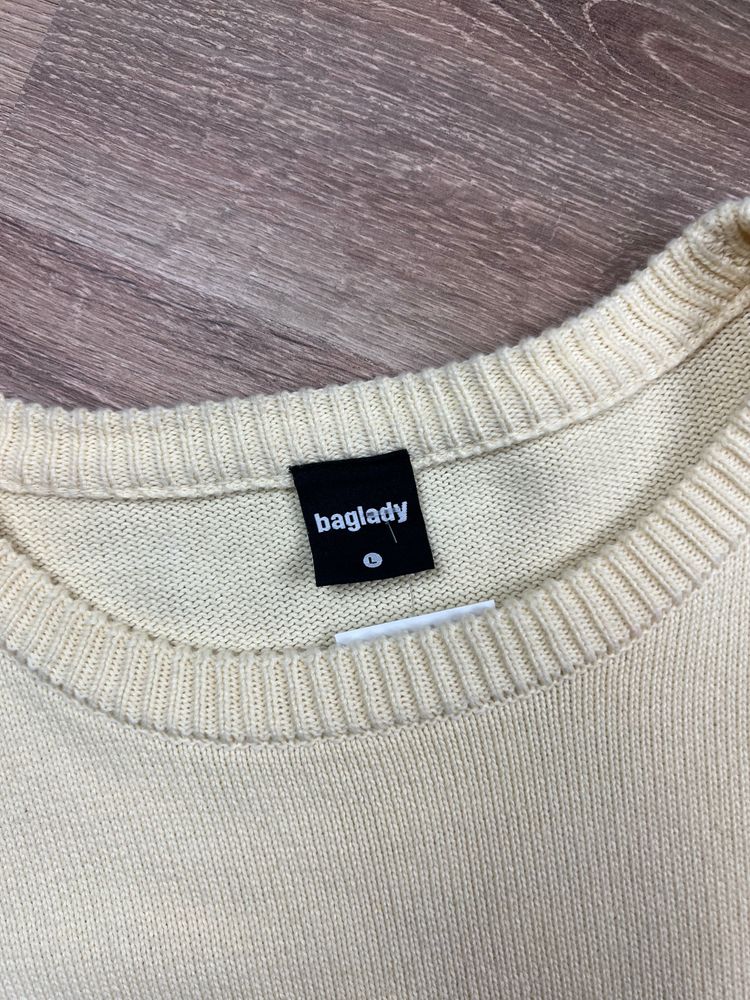 Baglady Hardcore Cream Knit Sweater (L) image 5