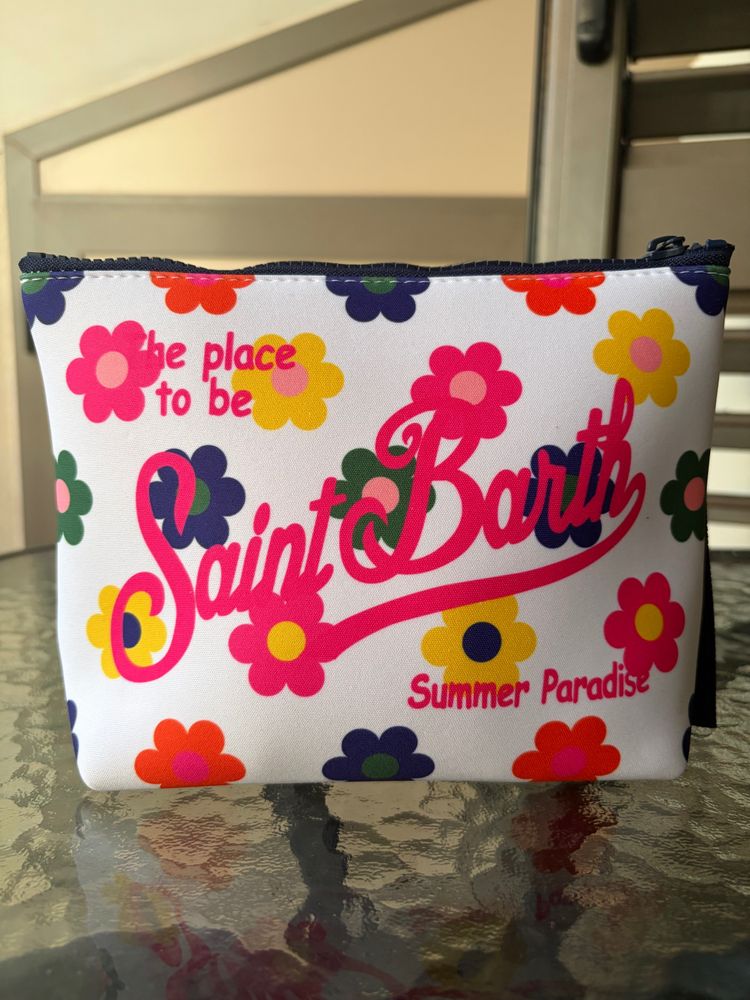 Saint Barth Floral Print Pouch imagen 1