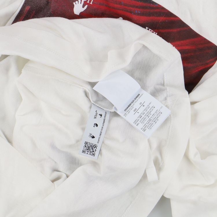 Off-White White Sprayed Caravaggio Arrows Long Sleeve T-Shirt image 3