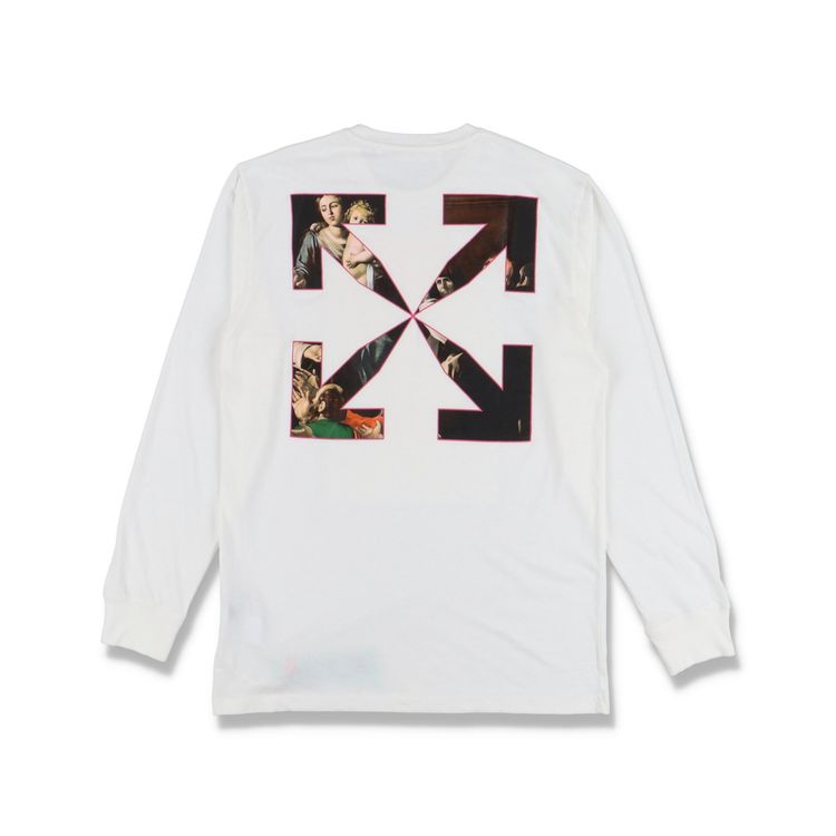 Off-White White Sprayed Caravaggio Arrows Long Sleeve T-Shirt image 4