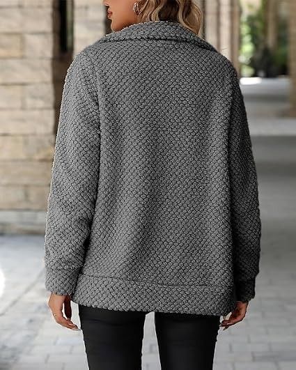 Grey Textured Zip-Up Jacket image 3
