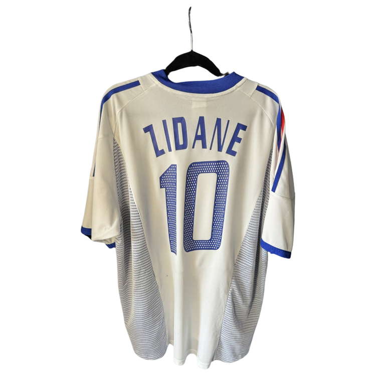 France 2002 2004 Away Football Shirt #10 Zidane Original Adidas - Adult XL