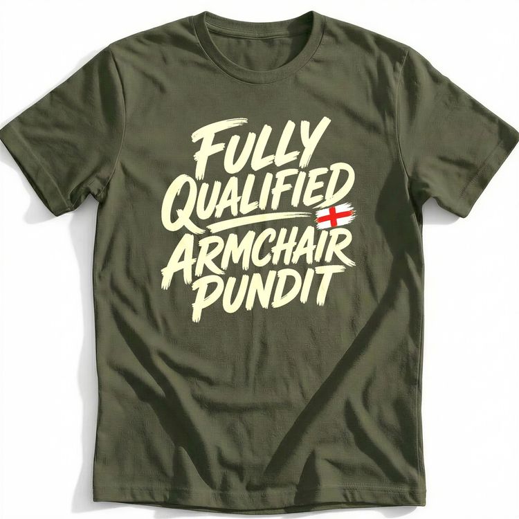 Fully Qualified Armchair Pundit Football T-Shirt US image 3