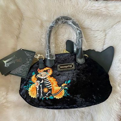 Día de Los Muertos Cat Feline Alebrije Figural Cross Body Bag By Loungefly Multi-Color BNWT 3