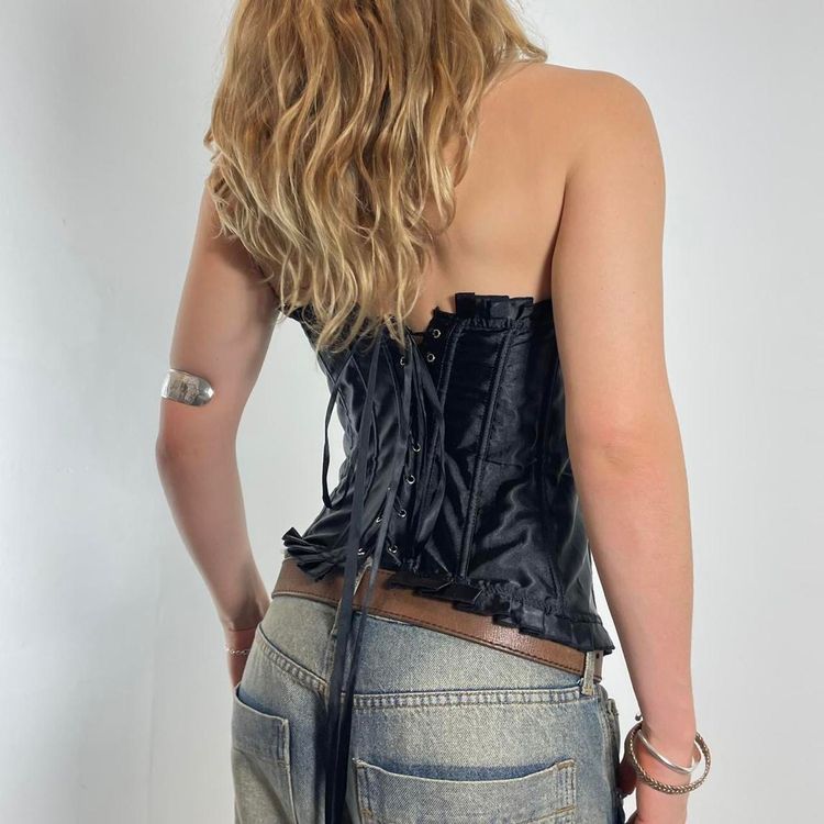 Black Satin Corset Top 4