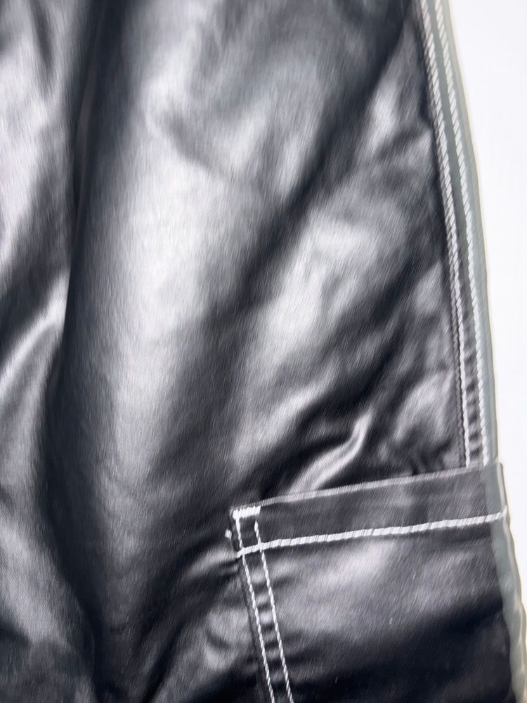 Prettylittlething Black Faux Leather Pants obraz 2