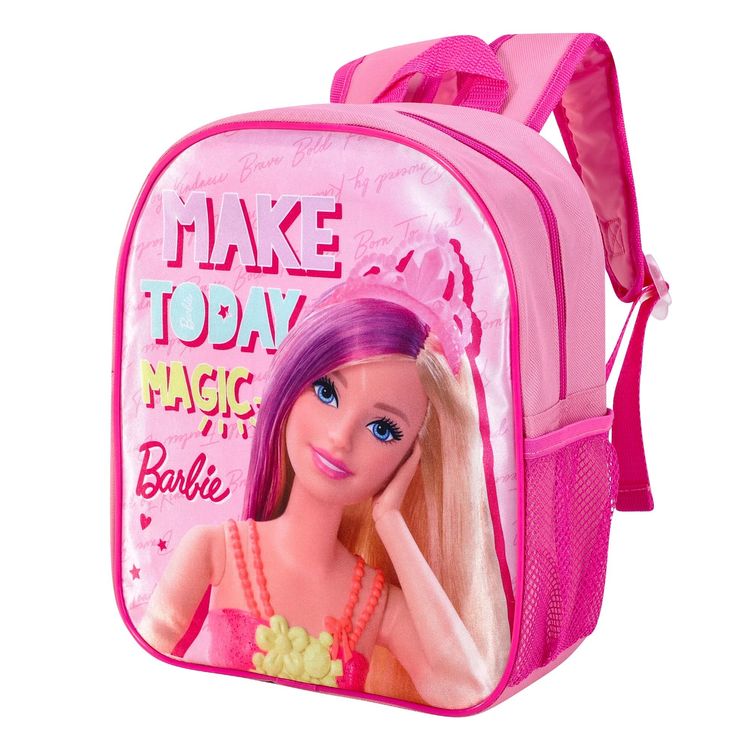 Barbie Make Today Magic Style Backpack Kids Premium Standard Rucksack with Zip & Adjustable Straps