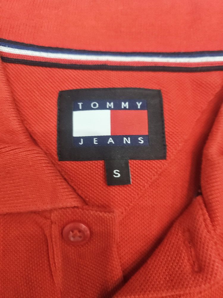 Tommy Jeans Red Polo Shirt image 3