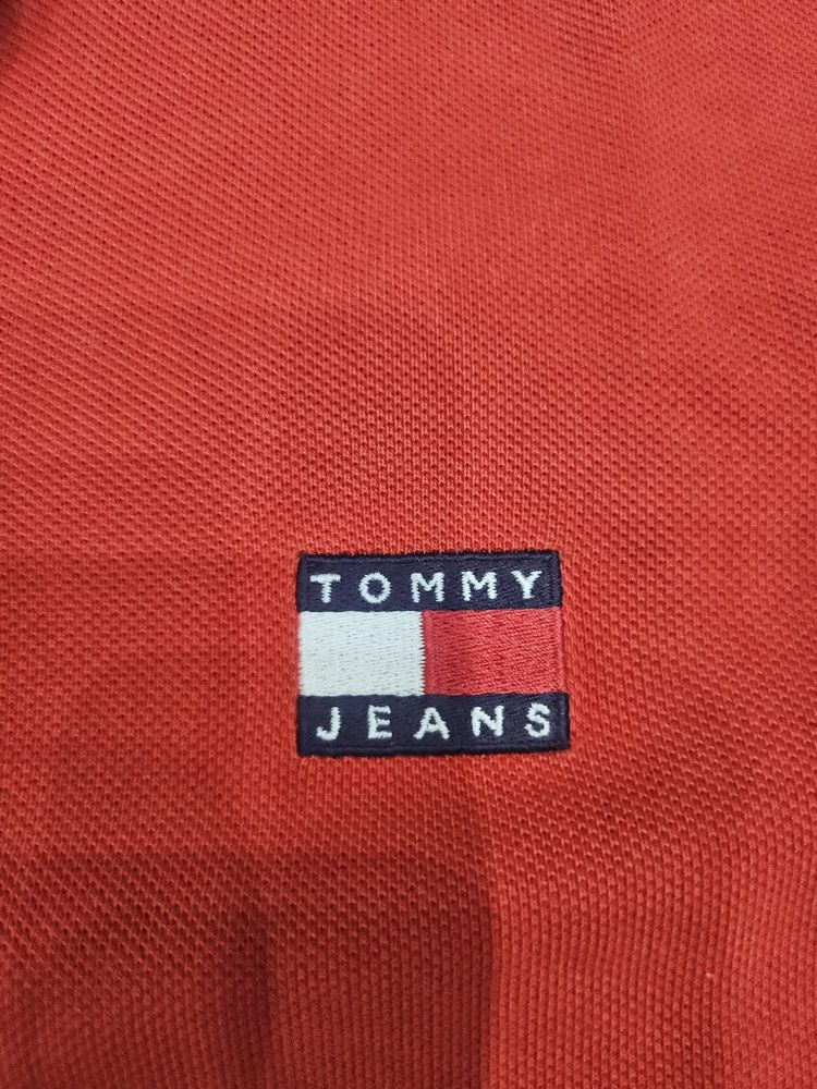 Tommy Jeans Red Polo Shirt image 5