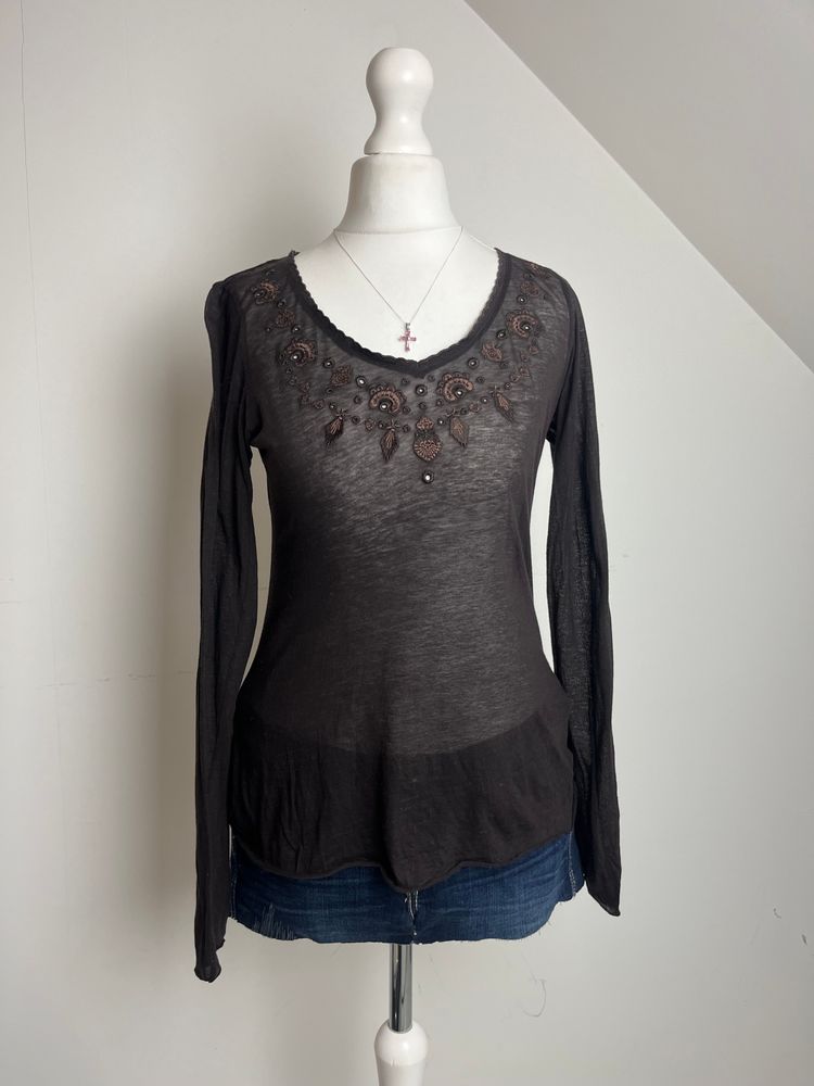 MFG brown cotton long sleeve