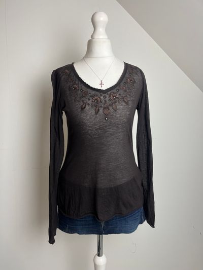 MFG brown cotton long sleeve