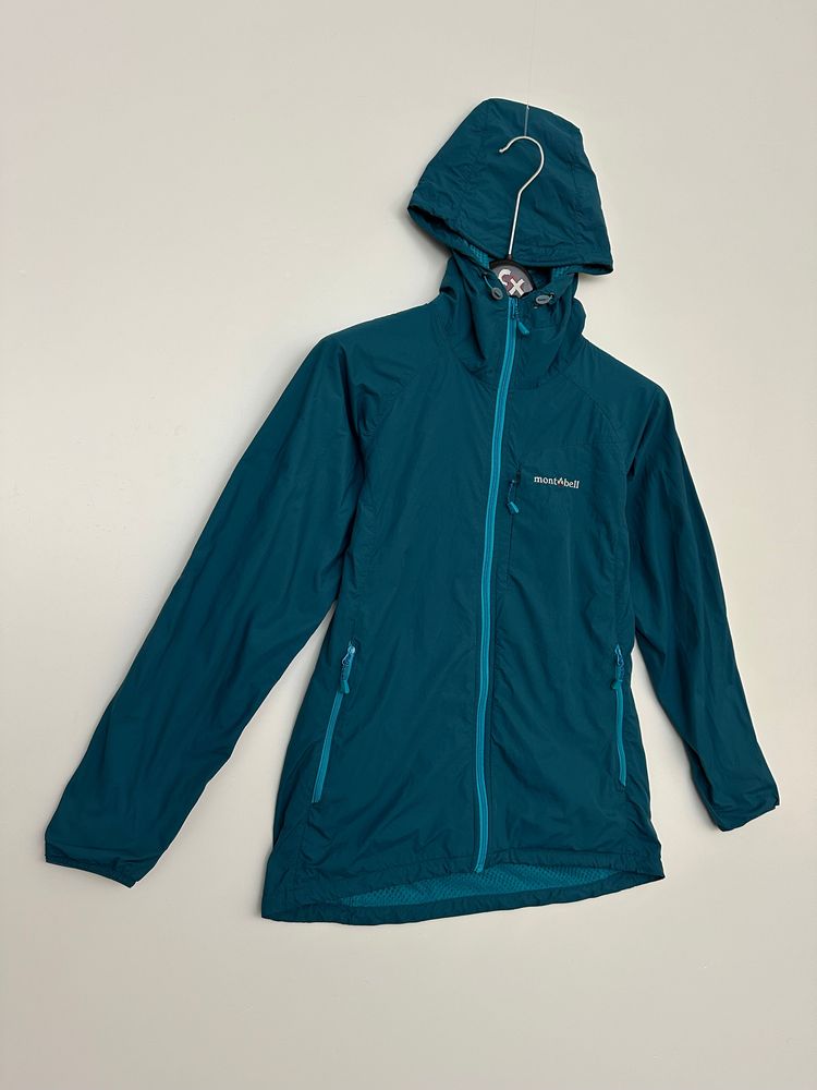 Montbell Light Shell Hooded Jacket Blue Packable Women's M Medium image 9