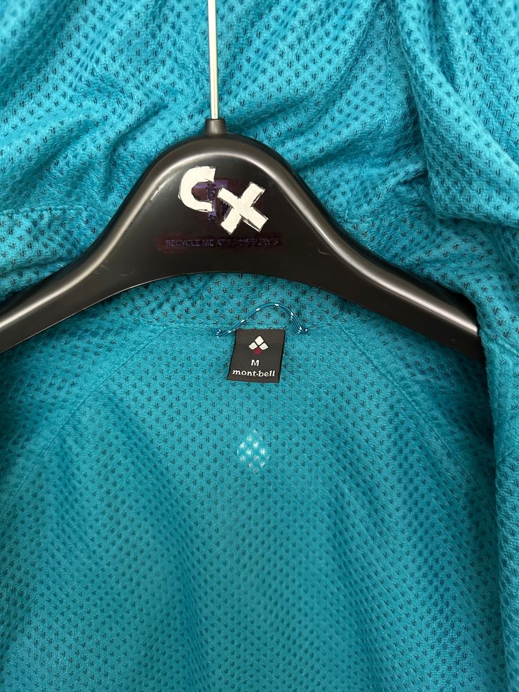 Montbell Light Shell Hooded Jacket Blue Packable Women's M Medium image 2
