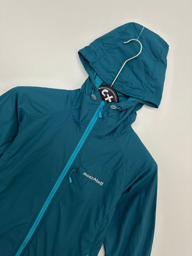 Montbell Light Shell Hooded Jacket Blue Packable Women's M Medium image 10