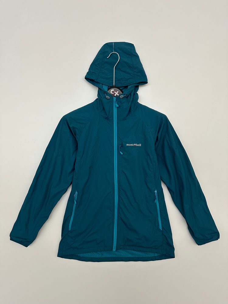 Montbell Light Shell Hooded Jacket Blue Packable Women's M Medium image 1