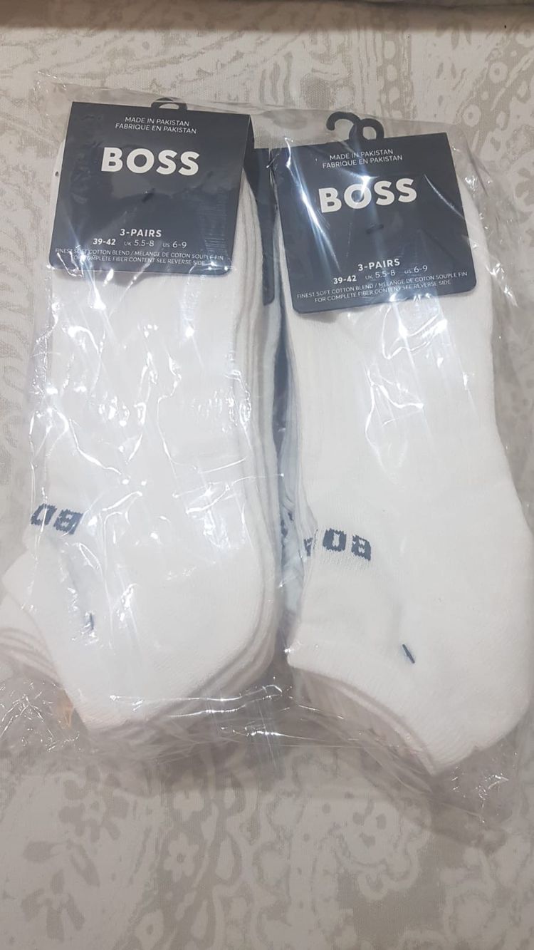 Boss White ankle socks 8-11