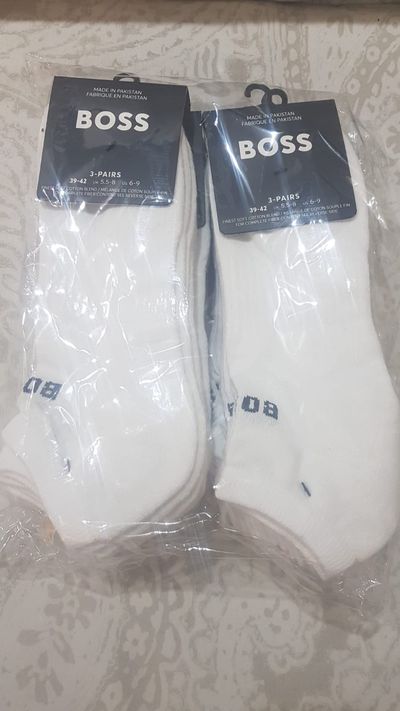 Boss White ankle socks 8-11