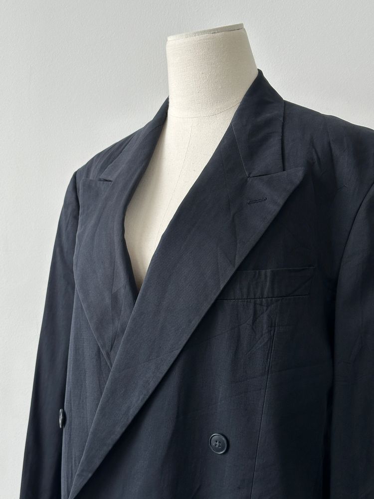 Giorgio Armani 1990s Cotton Double Breasted Blazer - M imagen 4