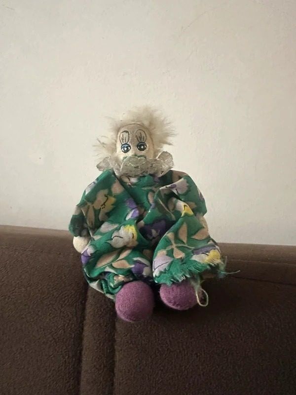 Small Fabric Doll With Floral Outfit image 3