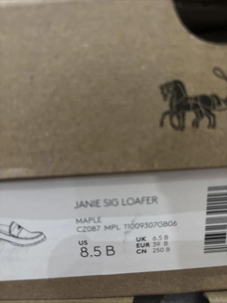Immagine di Coach Janie Loafer Signature Maple Brown 6.5 BNIB £225 US 8.5 Chunky 8