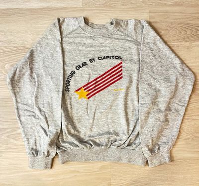 Grey Sweatshirt With Graphic Print