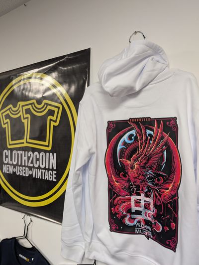 Zero13 phoenix hoodie,white new,, all sizes