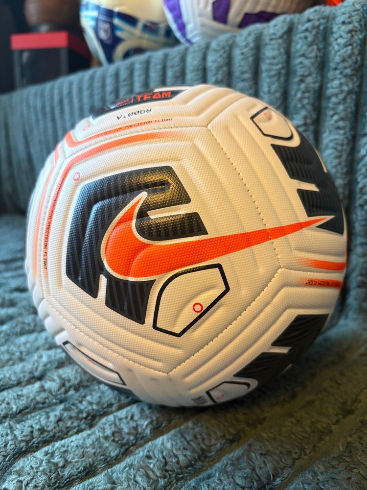 Other White And Black Soccer Ball With Orange Swoosh product image